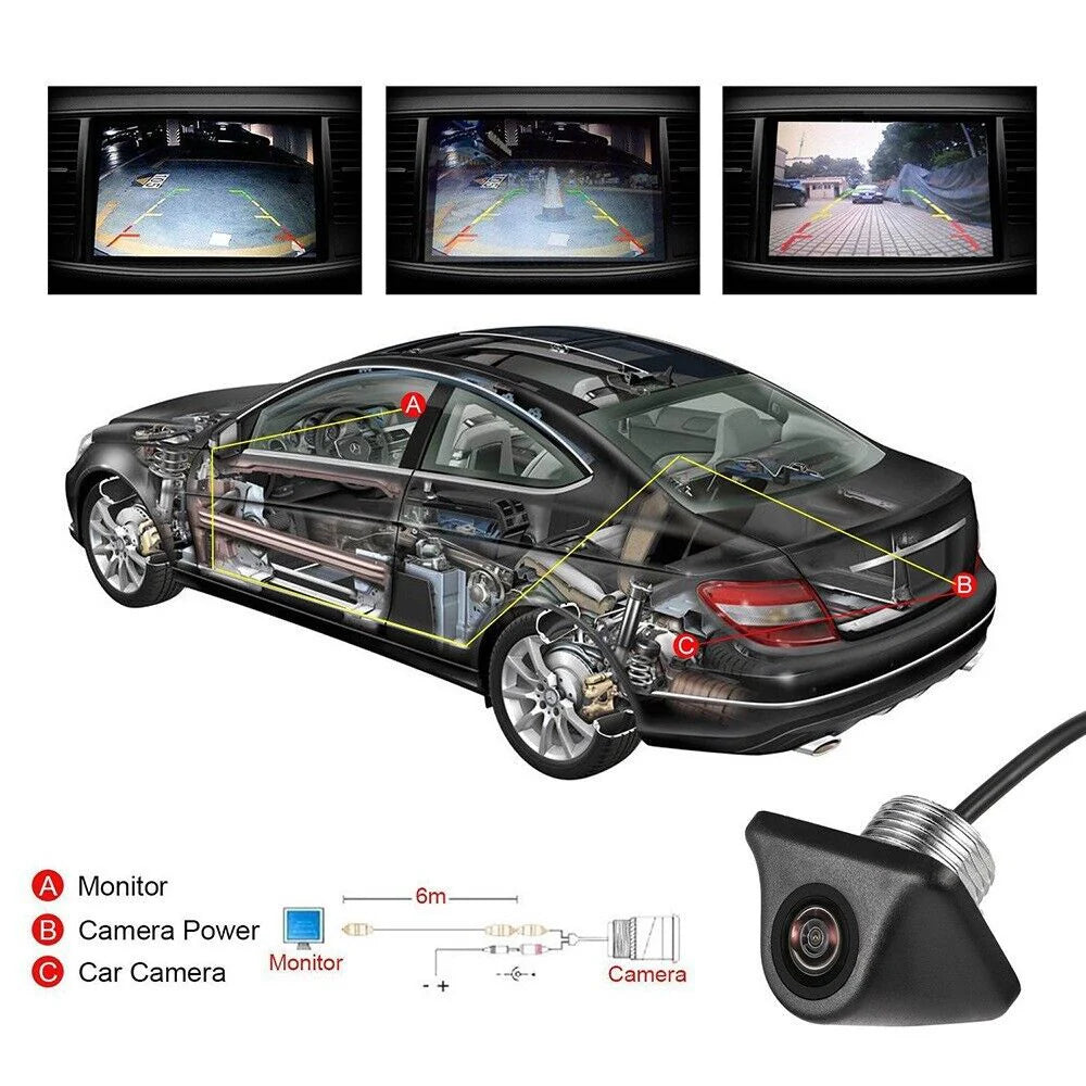 Car Rear View Reverse Camera Parking Backup Cam HD Night Vision Waterproof 170°