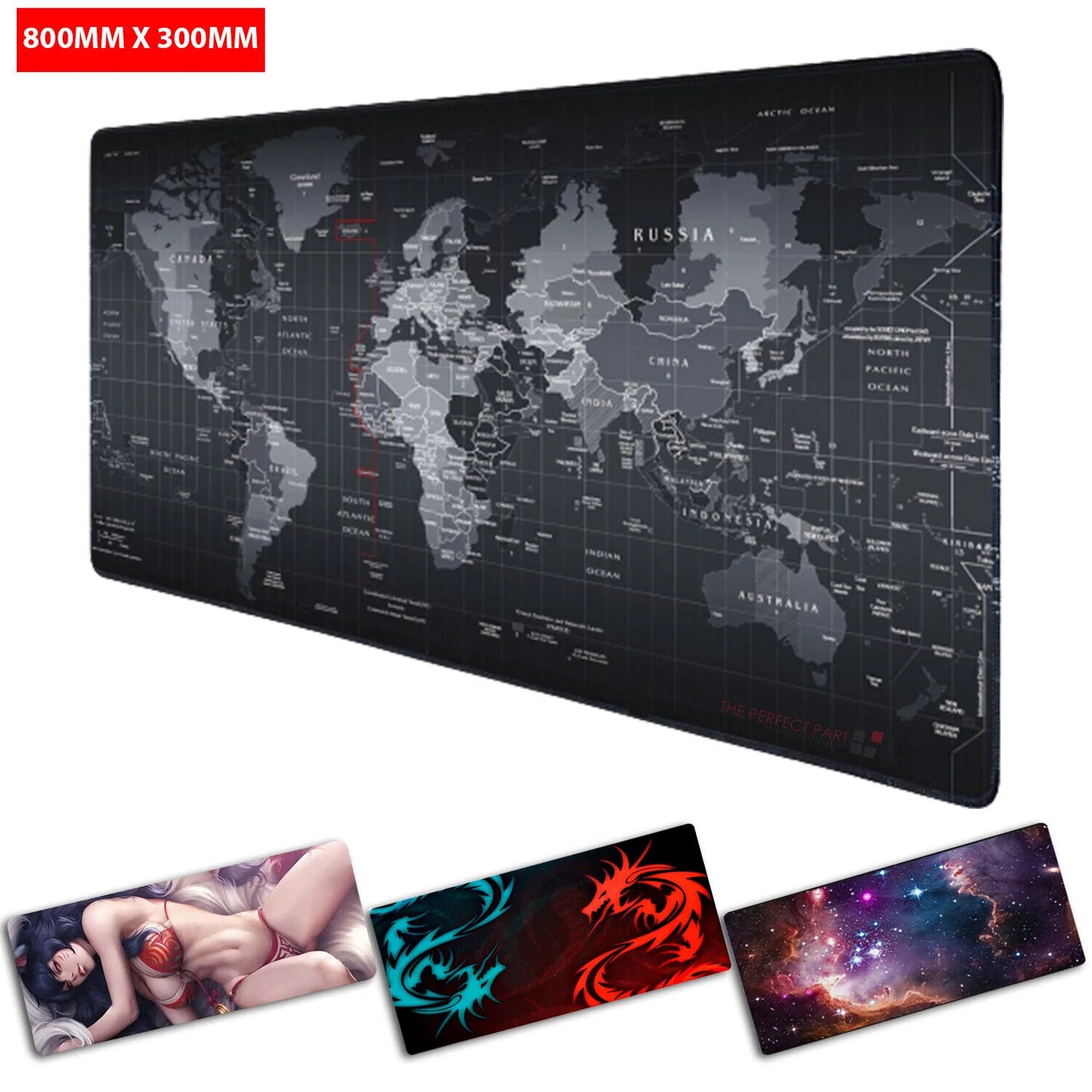 Extended Gaming Mouse Pad Desk Keyboard Mat Large Size 800MM X 300MM 31X12